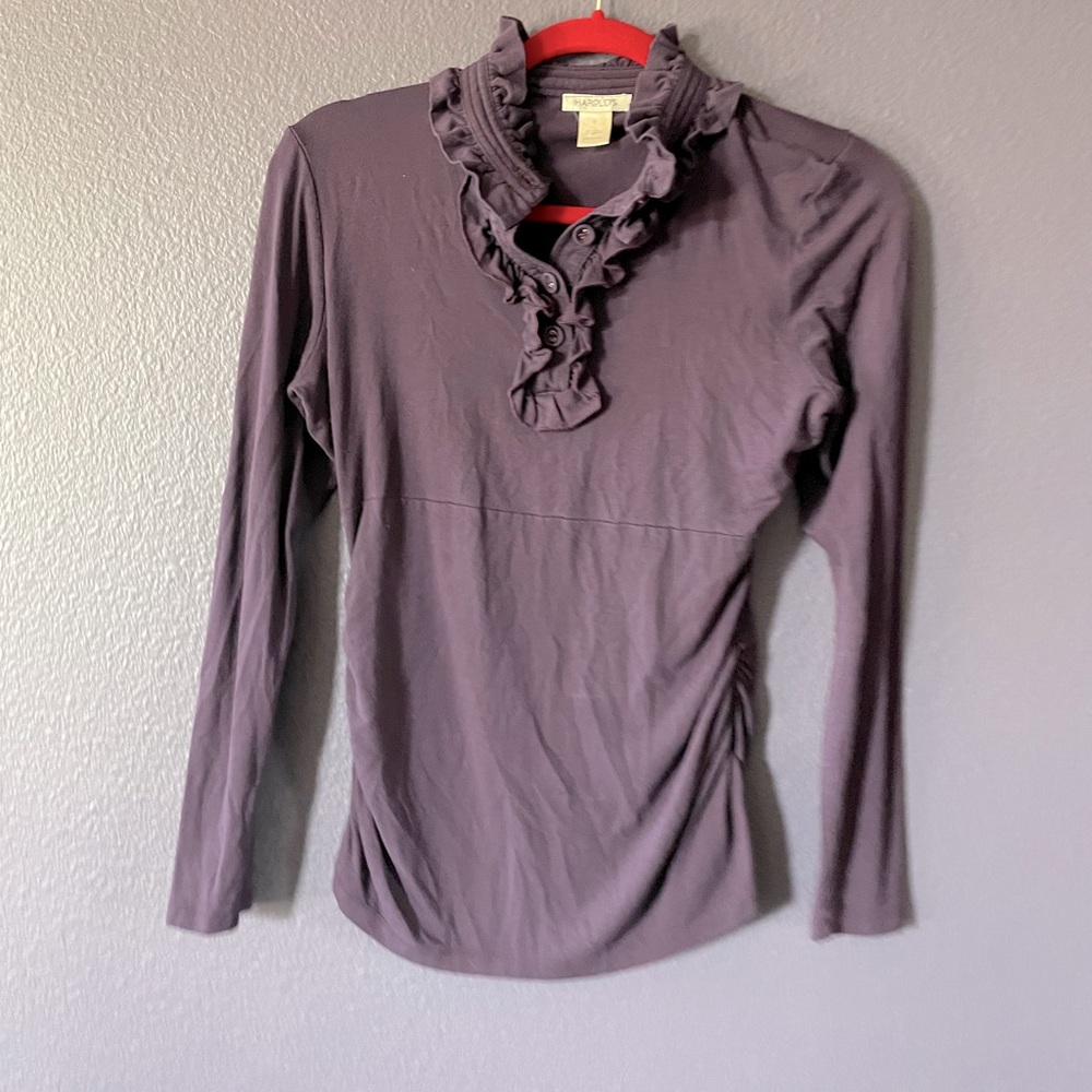 Purple eggplant Harold’s ladies shirt